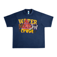 Navy watermelon crawl Urban Heavy Tee - texasbilliewilder