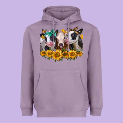 Sunflower Heifers Heavyweight Hoodie Designed By Jasminsmagicworld