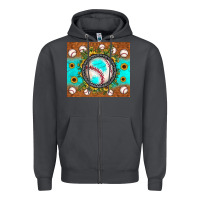 Smoke baseball turquoise sunflower Zipper Hoodie - JahusDesignShop