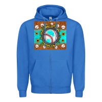 True Royal baseball turquoise sunflower Zipper Hoodie - JahusDesignShop