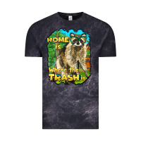 Cloud Black raccoon home is where the trash is Vintage Tee - BarkalooDesign