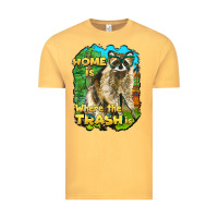 Vintage Mustard raccoon home is where the trash is Vintage Tee - BarkalooDesign