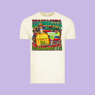 Mamacita Needs A Margarita Vintage Tee Designed By Zillion Design Studio
