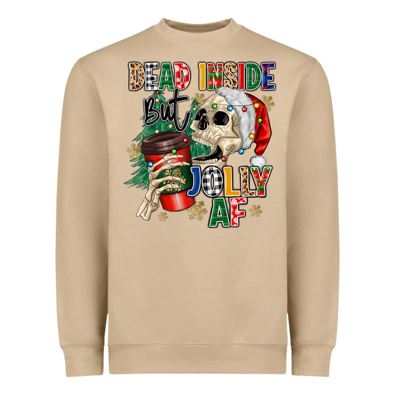 Dead Inside But Jolly As Fuck Heavyweight Sweatshirt by MaliasSmallBusiness | Teevron