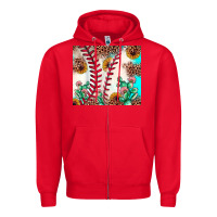 Red baseball leopard turquoise cactus sunflower Zipper Hoodie - JahusDesignShop