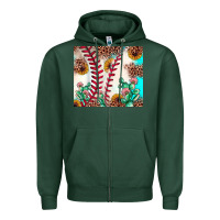 Sports Green baseball leopard turquoise cactus sunflower Zipper Hoodie - JahusDesignShop