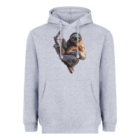 Heather Grey Sloth Heavyweight Hoodie - LillyAllenDesigns