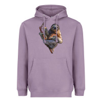 Lavender Sloth Heavyweight Hoodie - LillyAllenDesigns