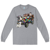 Heather Grey farm life Long Sleeve Tee - SublimationCraftShop