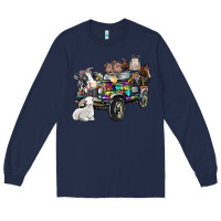 Navy farm life Long Sleeve Tee - SublimationCraftShop