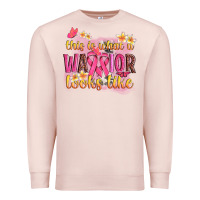 Pale Pink this is what a warrior looks like Premium Sweatshirt - NancyCooperArtShop