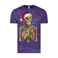 Cloud Purple Christmas Skeleton Vintage Tee - RanaPortraitStore
