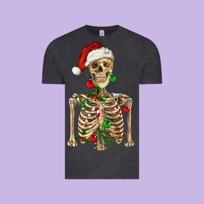 Vintage Tee Christmas Skeleton