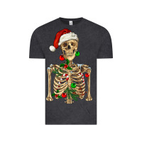 Vintage Black Christmas Skeleton Vintage Tee - RanaPortraitStore