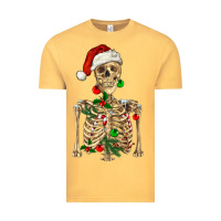 Vintage Mustard Christmas Skeleton Vintage Tee - RanaPortraitStore