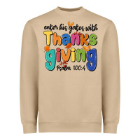 Mushroom enter his gates with thanksgiving psalm 100 4 Heavyweight Sweatshirt - MaliasSmallBusiness