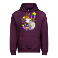 Mauve Wine Mardi Gras Longhorn Calf Urban Hoodie - LillyAllenDesigns