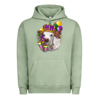 Pigment Oil Green Mardi Gras Longhorn Calf Urban Hoodie - LillyAllenDesigns