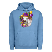 Pigment Pebble Blue Mardi Gras Longhorn Calf Urban Hoodie - LillyAllenDesigns