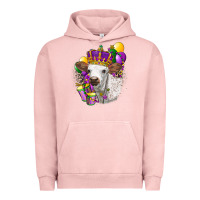 Pigment Salmon Mardi Gras Longhorn Calf Urban Hoodie - LillyAllenDesigns