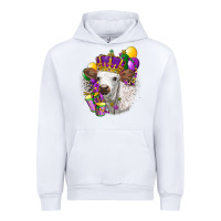 White Mardi Gras Longhorn Calf Urban Hoodie - LillyAllenDesigns