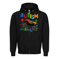Black autism crusher Zipper Hoodie - AdoDesignShop