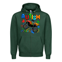 Sports Green autism crusher Zipper Hoodie - AdoDesignShop