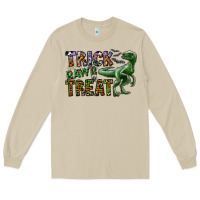 Mushroom Trick RAWR Treat Long Sleeve Tee - CowhideDigitalArt