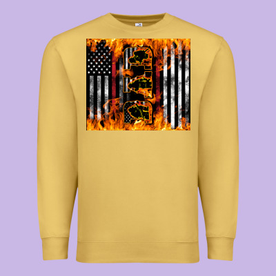 Western Firefighter Dad Premium Sweatshirt Designed By Lillyallendesigns