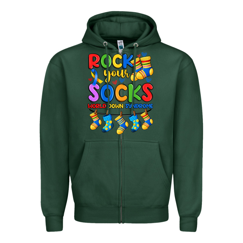 Rock Your  World Down Syndrome Zipper Hoodie by Artiststas | Teevron