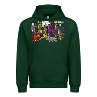 Forest Green RN Registered Nurse Mardi Gras Urban Hoodie - LillyAllenDesigns