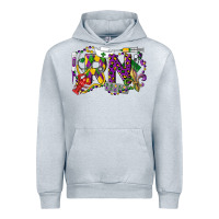 Heather Grey RN Registered Nurse Mardi Gras Urban Hoodie - LillyAllenDesigns