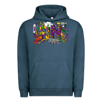 Pigment Midnight Navy RN Registered Nurse Mardi Gras Urban Hoodie - LillyAllenDesigns
