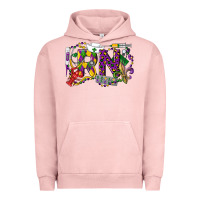 Pigment Salmon RN Registered Nurse Mardi Gras Urban Hoodie - LillyAllenDesigns