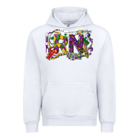 White RN Registered Nurse Mardi Gras Urban Hoodie - LillyAllenDesigns