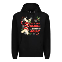 Black tis the season tıbıa jolly Premium Hoodie - MaliasSmallBusiness