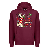 Burgundy tis the season tıbıa jolly Premium Hoodie - MaliasSmallBusiness