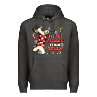 Charcoal Heather tis the season tıbıa jolly Premium Hoodie - MaliasSmallBusiness