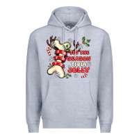 Heather Grey tis the season tıbıa jolly Premium Hoodie - MaliasSmallBusiness