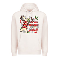 Pale Pink tis the season tıbıa jolly Premium Hoodie - MaliasSmallBusiness