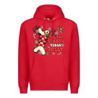Red tis the season tıbıa jolly Premium Hoodie - MaliasSmallBusiness