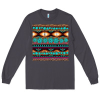 Smoke aztec turquoise gemstone seamless pattern Long Sleeve Tee - HRA Design Shop
