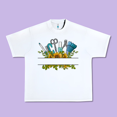 Customize Nail Tools With Sunflower Urban Heavy Tee Designed By Barkaloodesign