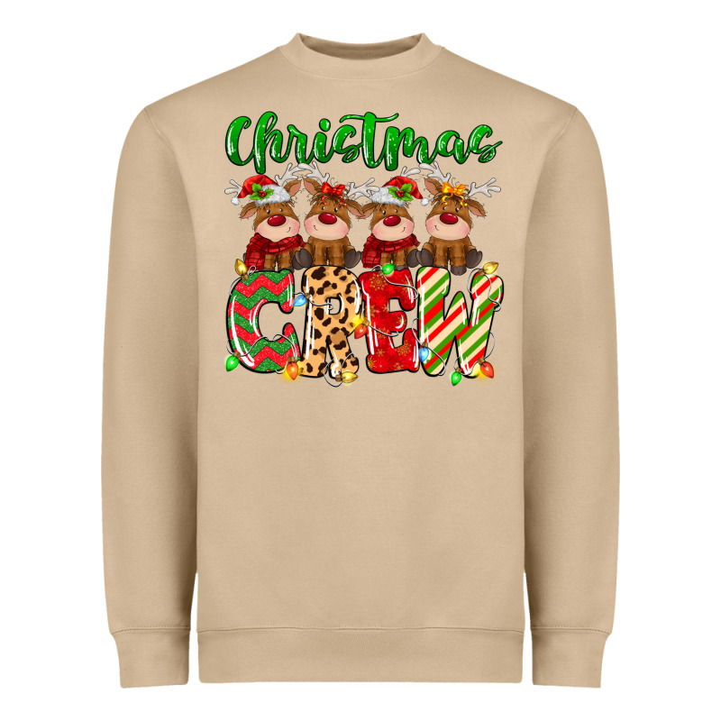 Christmas Crew  Deer Heavyweight Sweatshirt by MaliasSmallBusiness | Teevron