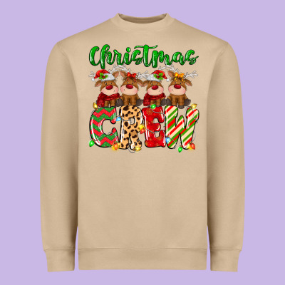 Heavyweight Sweatshirt christmas crew  deer
