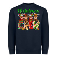 Navy christmas crew  deer Heavyweight Sweatshirt - MaliasSmallBusiness