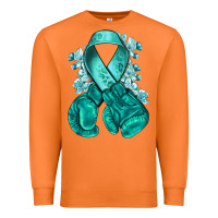 Carrot teal ribbon with boxing gloves Premium Sweatshirt - NancyCooperArtShop