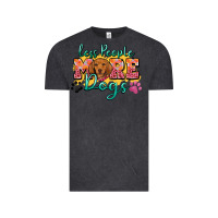 Vintage Black less people more dogs Vintage Tee - Zillion Design Studio
