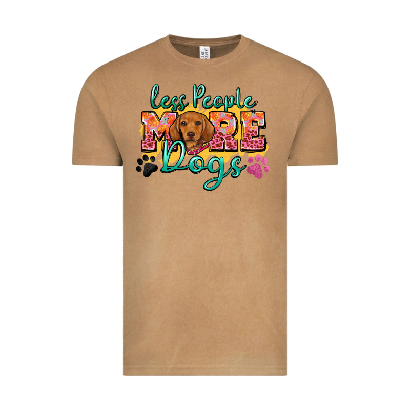 Less People More Dogs Vintage Tee by Zillion Design Studio | Teevron