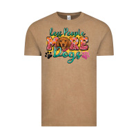 Vintage Coffee less people more dogs Vintage Tee - Zillion Design Studio